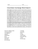 Colombian Exchange Word search