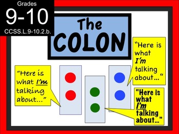 Preview of Colon! Using Colons to Introduce a List and a Quote