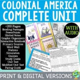 Colonial America (13 Colonies) Curriculum Unit Plan with D