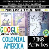 Colonial America (13 Colonies) Interactive Notebook Activi