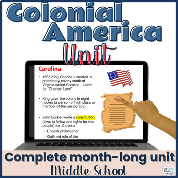 Preview of Colonial America Assessment, Activities, & Assessment Unit for Middle School