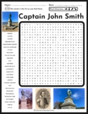 Colonial America - Captain John Smith Word Search Puzzle