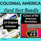 Colonial America Card Sort Bundle-American History