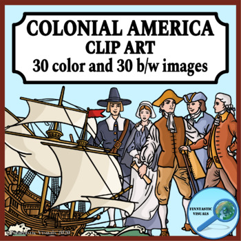 Preview of Colonial America Clip Art Life in the 13 Colonies