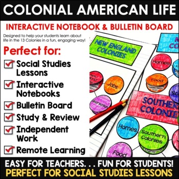 13 Colonies Life Activities | Colonial America Unit | DIGITAL & PRINTABLE