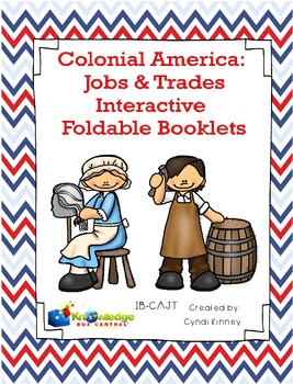 Preview of Colonial America: Jobs & Trades Interactive Foldable Booklets 