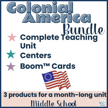 Preview of Colonial America Lessons, Activities, Centers & Assessment Bundle