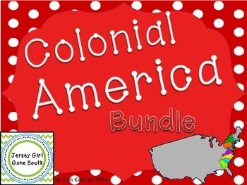 Preview of Colonial America New England Middle Southern Colonies Unit Bundle