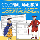 Colonial America No-prep Packet: Informational History Pas