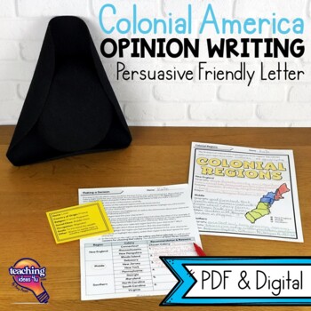 Preview of Colonial America Opinion Writing Unit: Persuasive Friendly Letter