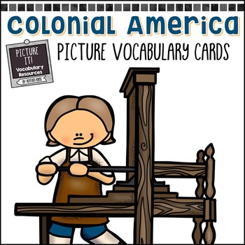 Preview of Colonial America Picture Vocabulary Cards