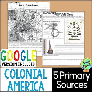 Preview of Colonial America Primary Documents Activity - 13 Colonies Primary Sources