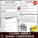 Colonial America Reading Passage | History Unit