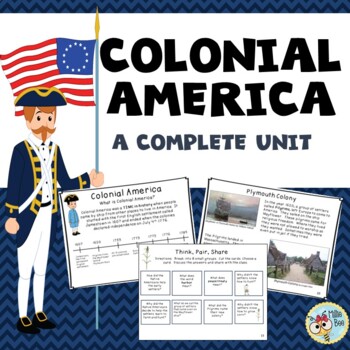 Preview of Colonial America, Second Grade - Print and Digital