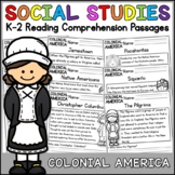 Colonial America Social Studies Reading Comprehension Pass