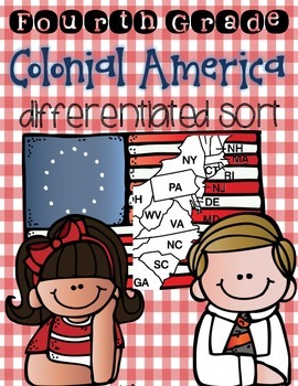 Preview of 13 Colonies & Colonial America Sort {Differentiated Interactive Notebook}