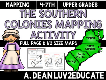 Preview of Colonial America: Southern Colonies Interactive Notebook Mapping Activity