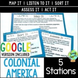 Colonial America Stations Activity - 13 Colonies Centers -