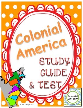 Preview of Colonial America Study Guide and Test