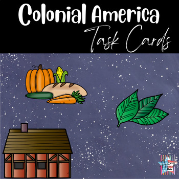 Preview of Colonial America Task Cards, 13 colonies, game, activity
