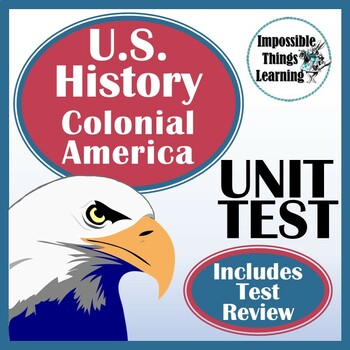 Preview of Colonial America Test & Study Guide for U.S. History: Fully Editable
