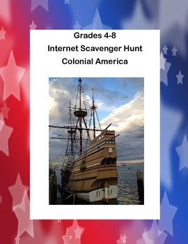 Preview of Colonial America-Webquest or Internet Scavenger Hunt