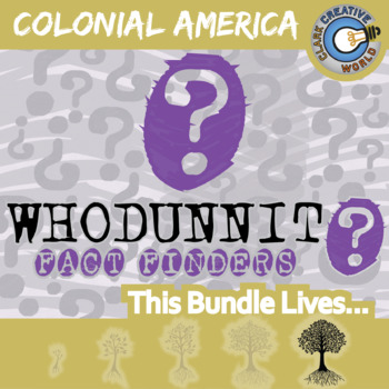 Preview of Colonial America Whodunnit Activity Bundle - Printable & Digital Game Options