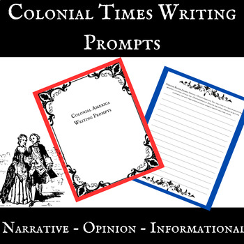 Preview of Colonial America Writing Prompts