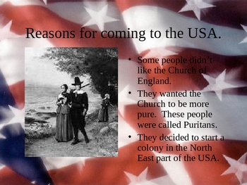 Preview of Colonial America and the Puritans Powerpoint 21 slides