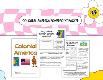 Preview of Colonial America powerpoint PACKET