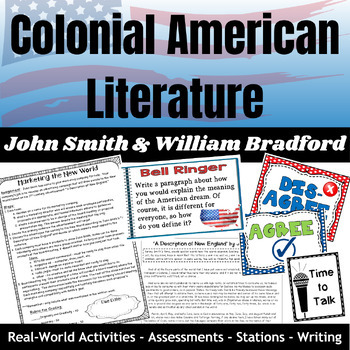 Preview of Colonial American Literature Unit: John Smith and William Bradford