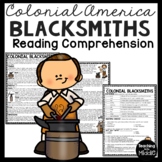 Colonial Blacksmiths Reading Comprehension Worksheet Infor