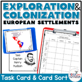 European Colonies and Settlements | Card Sort and Task Car