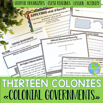 Preview of Colonial Governments Thirteen Colonies