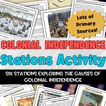 Preview of Colonial Independence Stations Activity/Gallery Walk