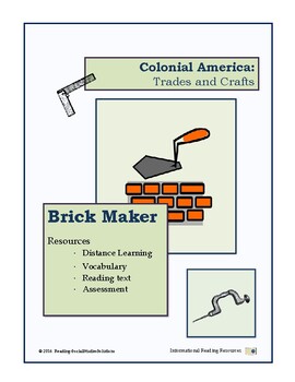 Preview of Colonial American Trades 02 - Brickmaker - Distance Learning
