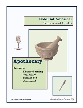 Preview of Colonial American Trades 04 - Apothecary - Distance Learning