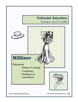 Preview of Colonial American Trades 03 -  Milliner - Distance Learning