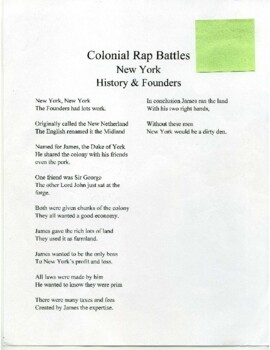 Preview of Colonial Rap Battles; Differences of the Colonies