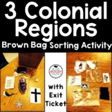 Colonial Regions Activity Brown Bag Sorting Hands-On Activ