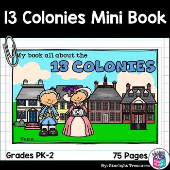 Preview of Colonial Times Mini Book for Early Readers - 13 Colonies, Colonial Jobs, & More!