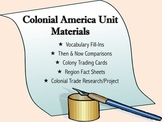 Colonial America Activities/Assessments/Internet Research