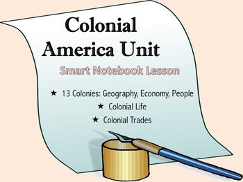 Preview of Colonial America Unit: Smart Notebook