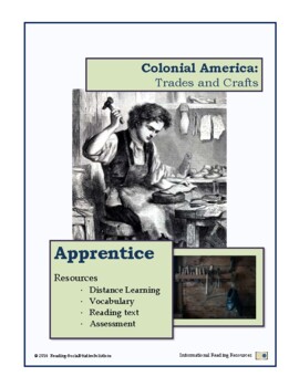 Preview of Colonial American Trades 14 - Apprentice - Distance Learning