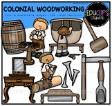 Colonial Woodworker Clip Art Set {Educlips Clipart}