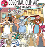 Colonial clip art- Milliner clip art