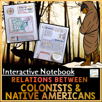 Preview of Colonist and Native American Relations Interactive Notebook Trail of Tears