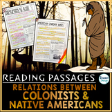Colonist and Native American Relations Reading Passages | 
