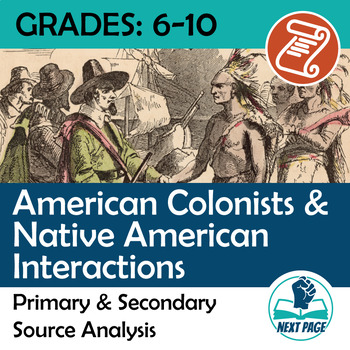 Preview of Colonists & Native American Interaction - Primary Source Analysis