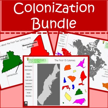 Preview of Colonization Bundle Jamestown Plymouth 13 Colonies & European Colonization